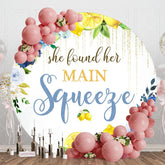 Aperturee - Aperturee She Found Her Main Squeeze Round Wedding Backdrop